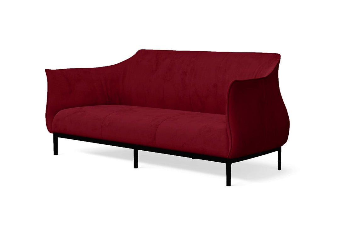 LIVELUSSO Sofa Lamezia 3 Seater Sofa Red Velvet