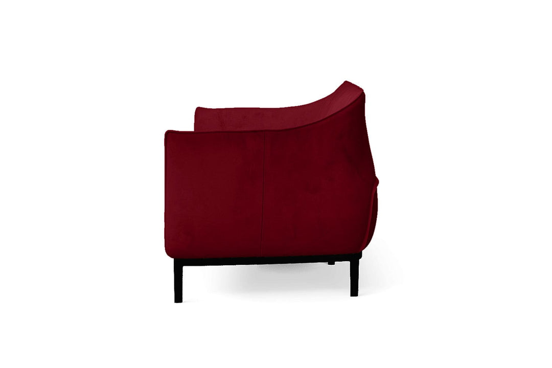 LIVELUSSO Sofa Lamezia 3 Seater Sofa Red Velvet