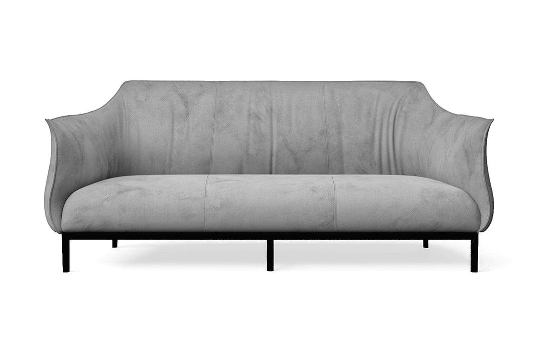 LIVELUSSO Sofa Lamezia 3 Seater Sofa White Velvet