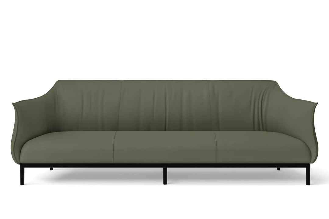 LIVELUSSO Sofa Lamezia 4 Seater Sofa Sage Leather