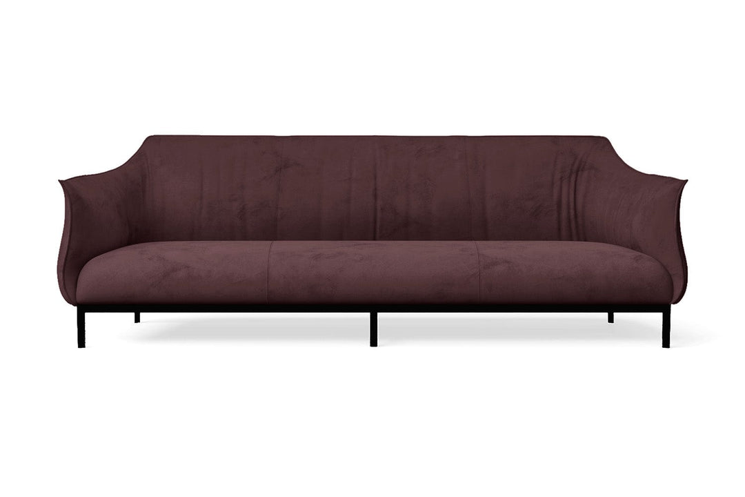 LIVELUSSO Sofa Lamezia 4 Seater Sofa Grape Velvet