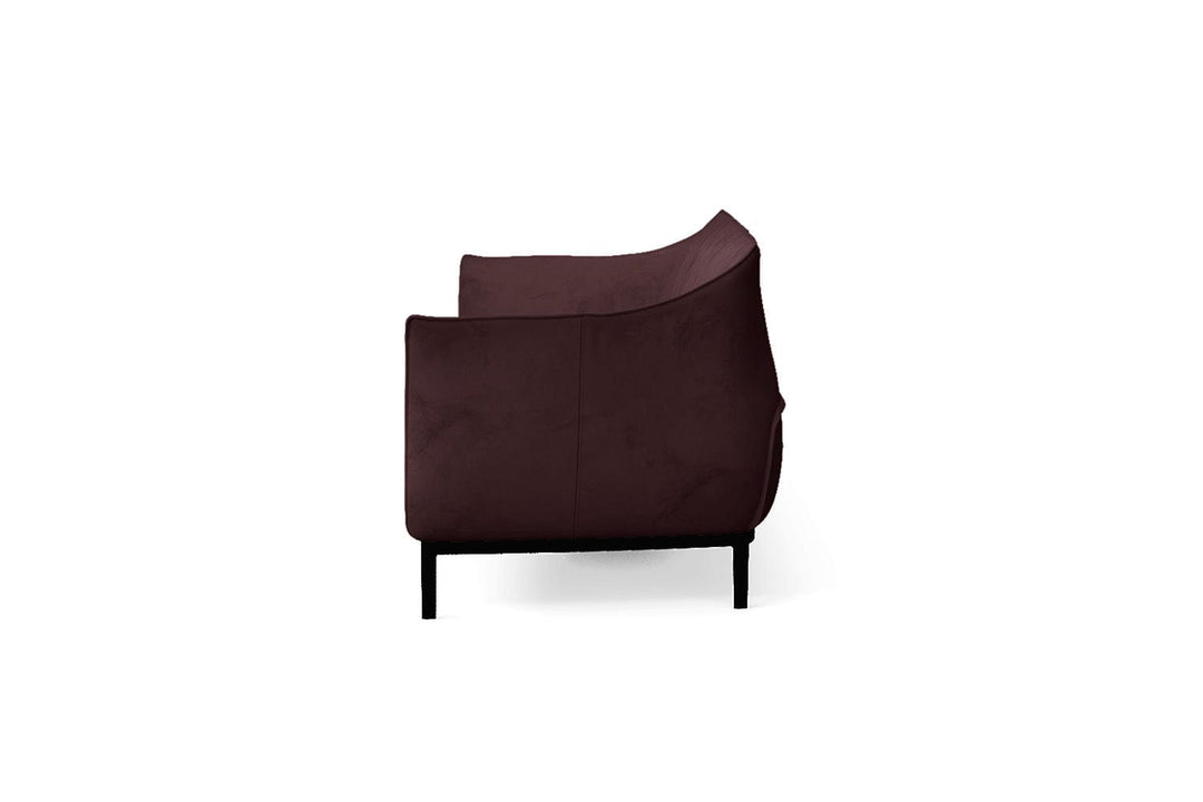 LIVELUSSO Sofa Lamezia 4 Seater Sofa Grape Velvet