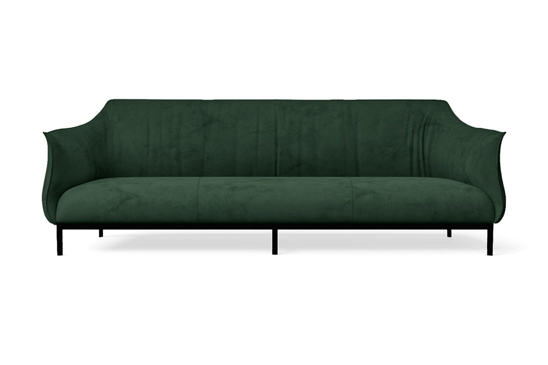 LIVELUSSO Sofa Lamezia 4 Seater Sofa Green Velvet