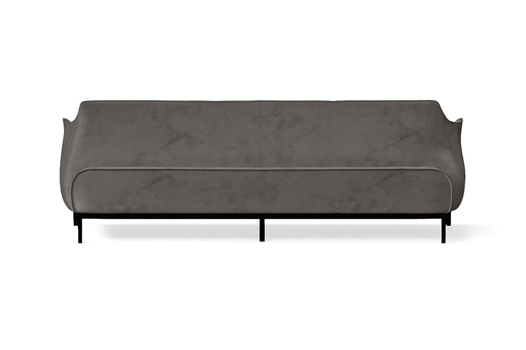 LIVELUSSO Sofa Lamezia 4 Seater Sofa Grey Velvet