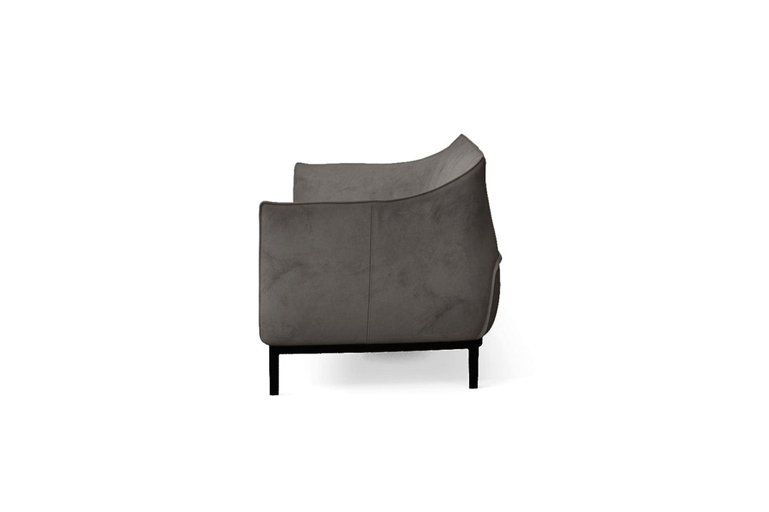 LIVELUSSO Sofa Lamezia 4 Seater Sofa Grey Velvet