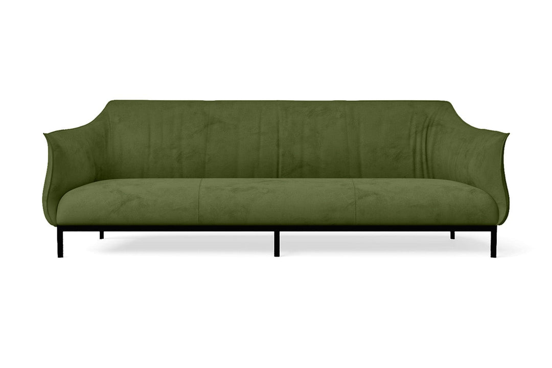 LIVELUSSO Sofa Lamezia 4 Seater Sofa Lime Velvet