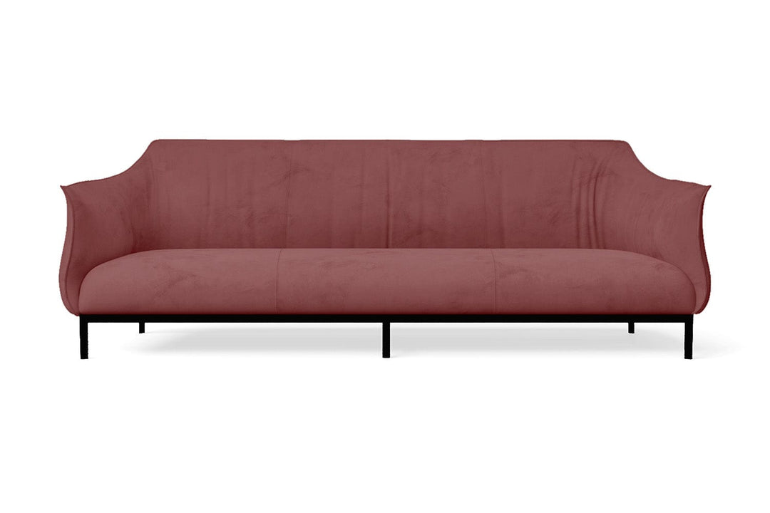 LIVELUSSO Sofa Lamezia 4 Seater Sofa Pink Velvet