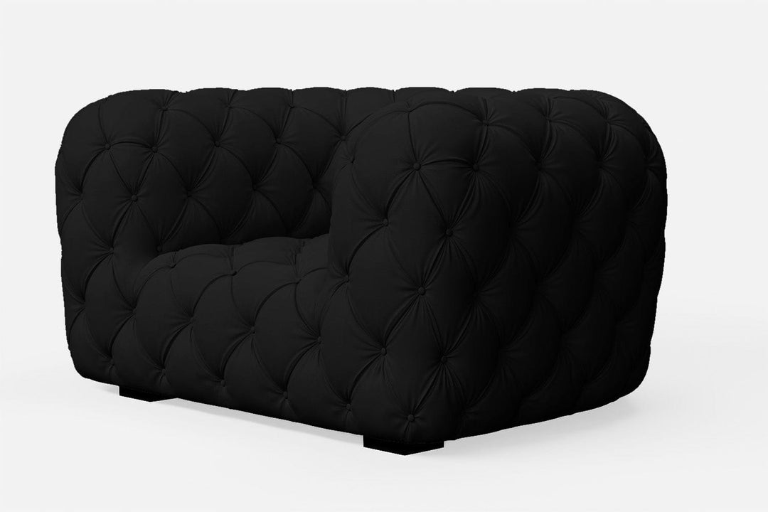 LIVELUSSO Armchair Lecce Armchair Black Leather