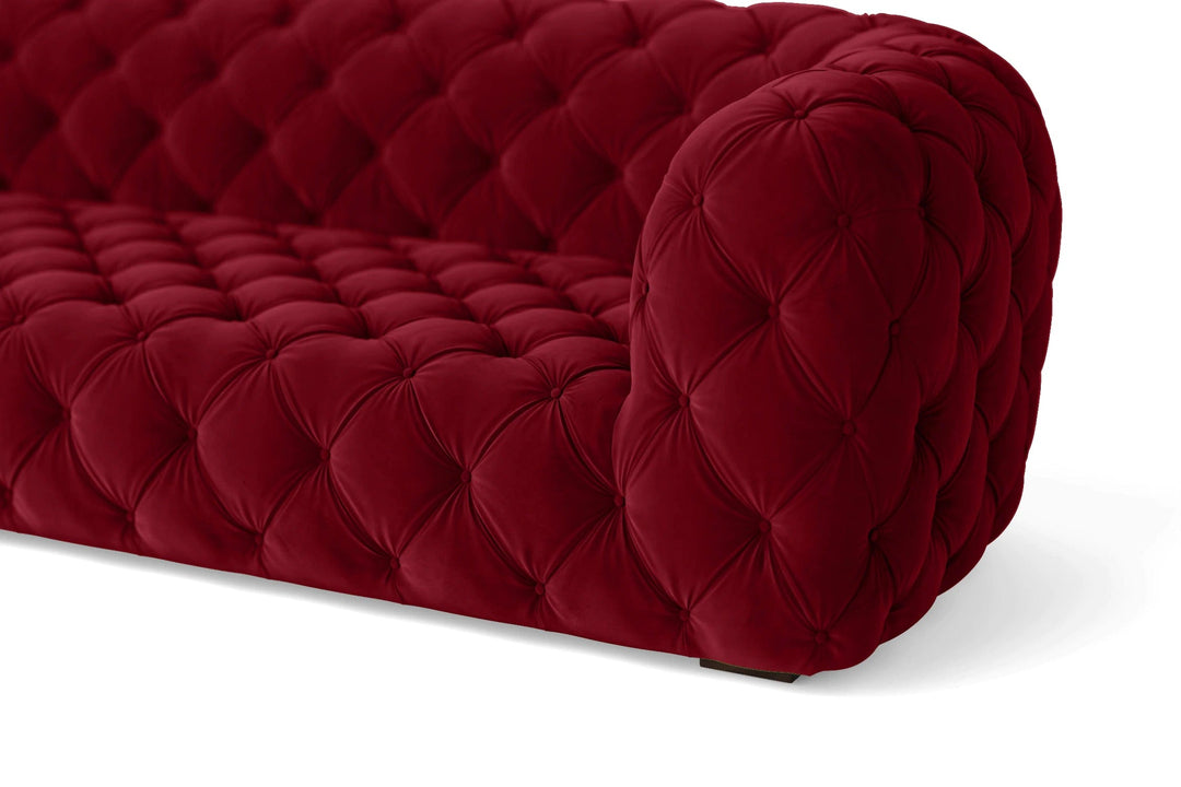 LIVELUSSO Sofa Lecce 2 Seater Sofa Red Velvet