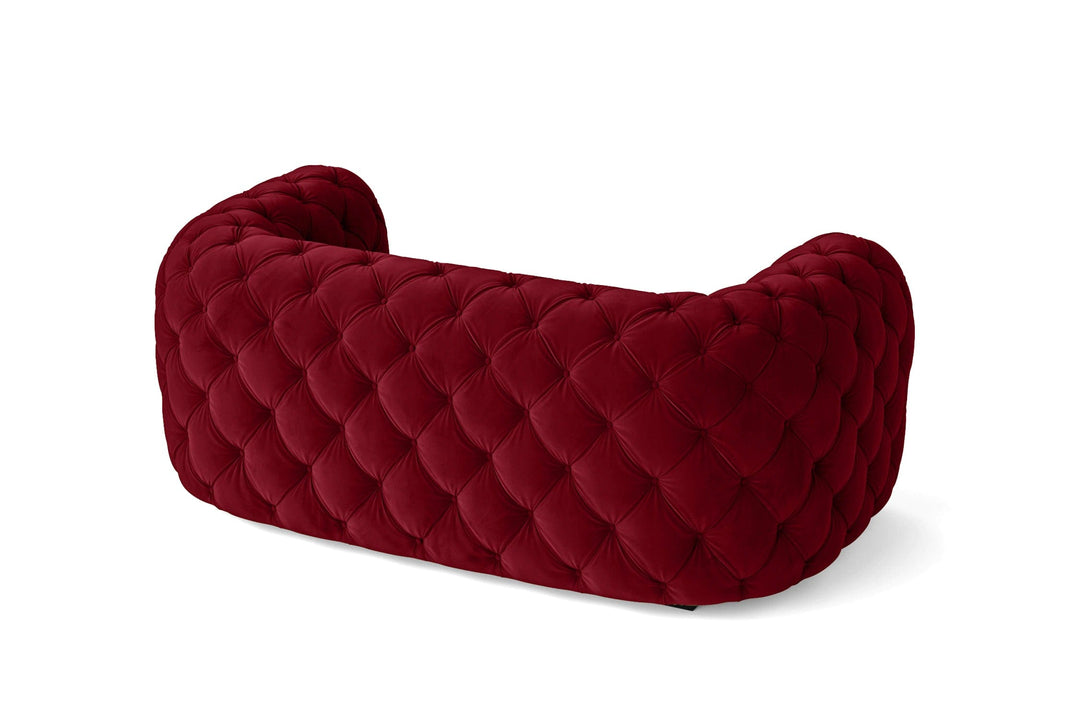 LIVELUSSO Sofa Lecce 2 Seater Sofa Red Velvet