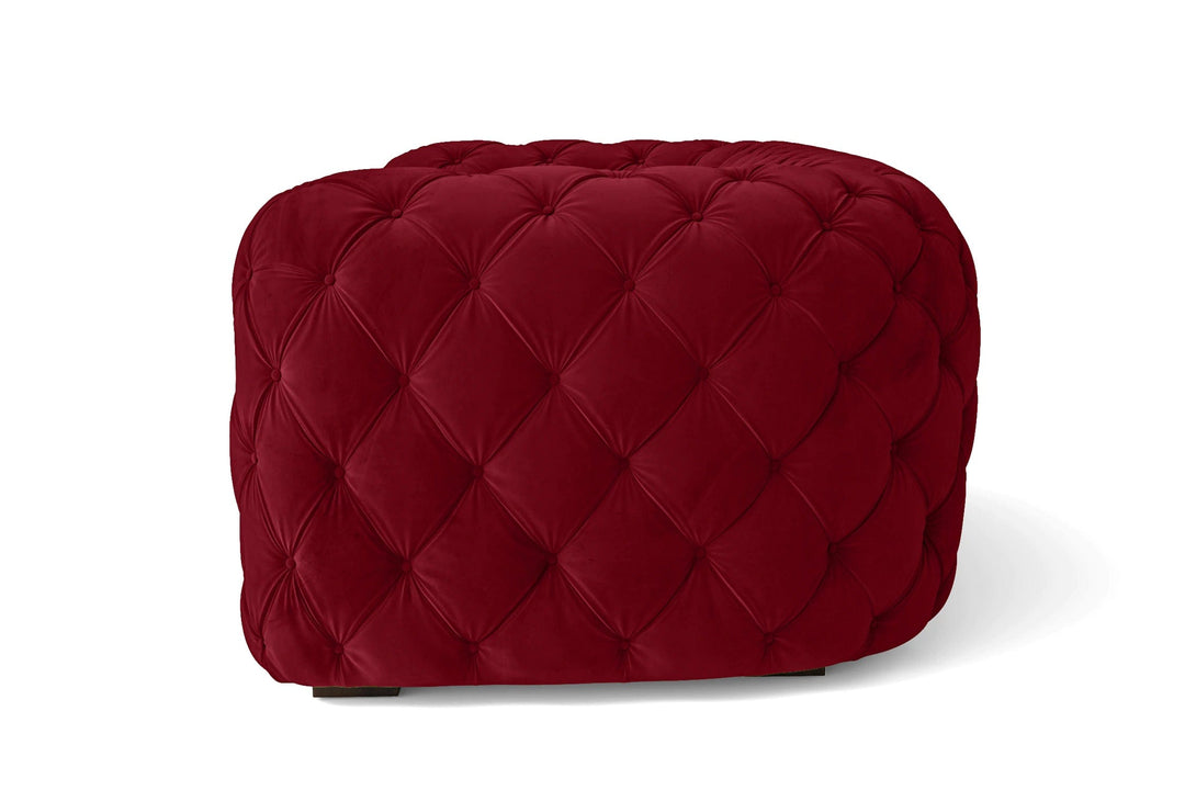 LIVELUSSO Sofa Lecce 2 Seater Sofa Red Velvet