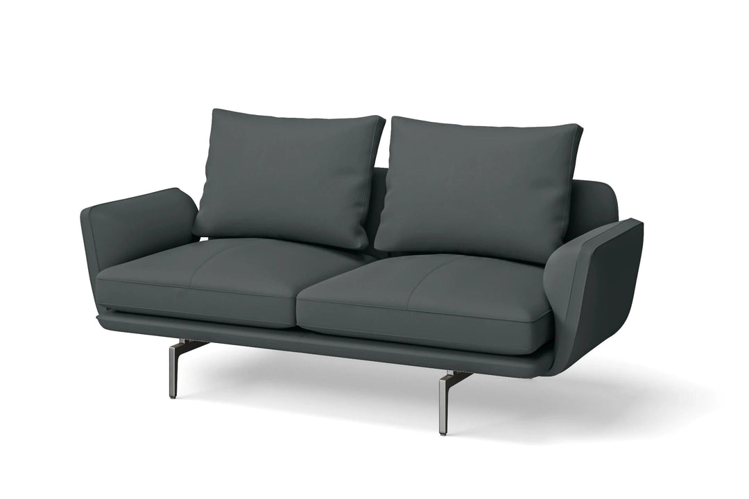 LIVELUSSO Sofa Legnano 2 Seater Sofa Slate Leather