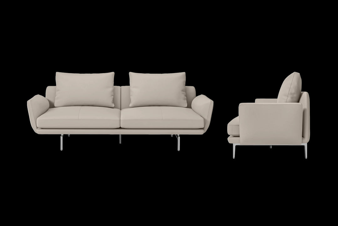 LIVELUSSO Sofa Legnano 3 Seater Sofa Sand Leather