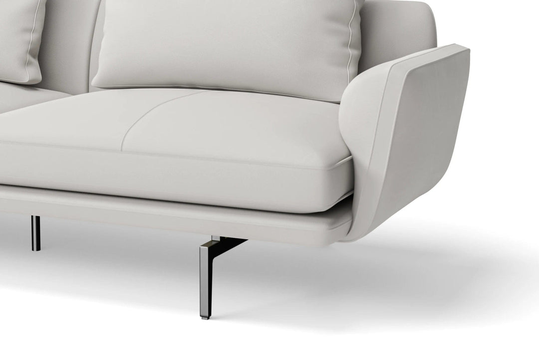 LIVELUSSO Sofa Legnano 4 Seater Sofa White Leather