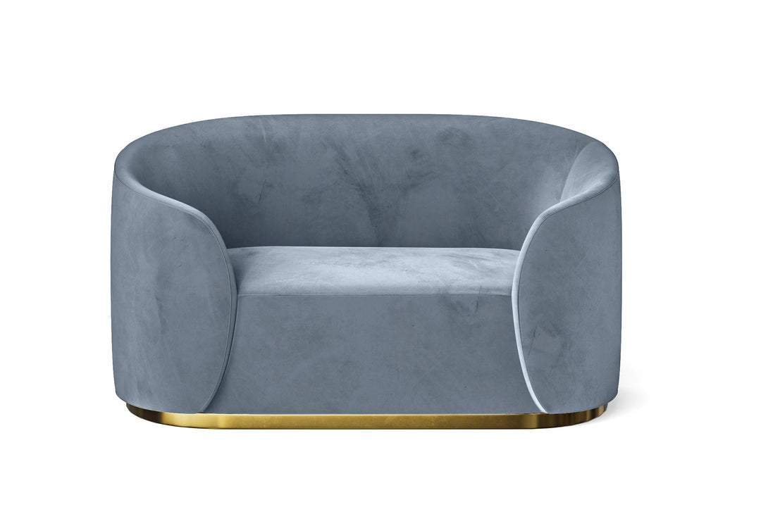 LIVELUSSO Armchair Livorno Armchair Baby Blue Velvet