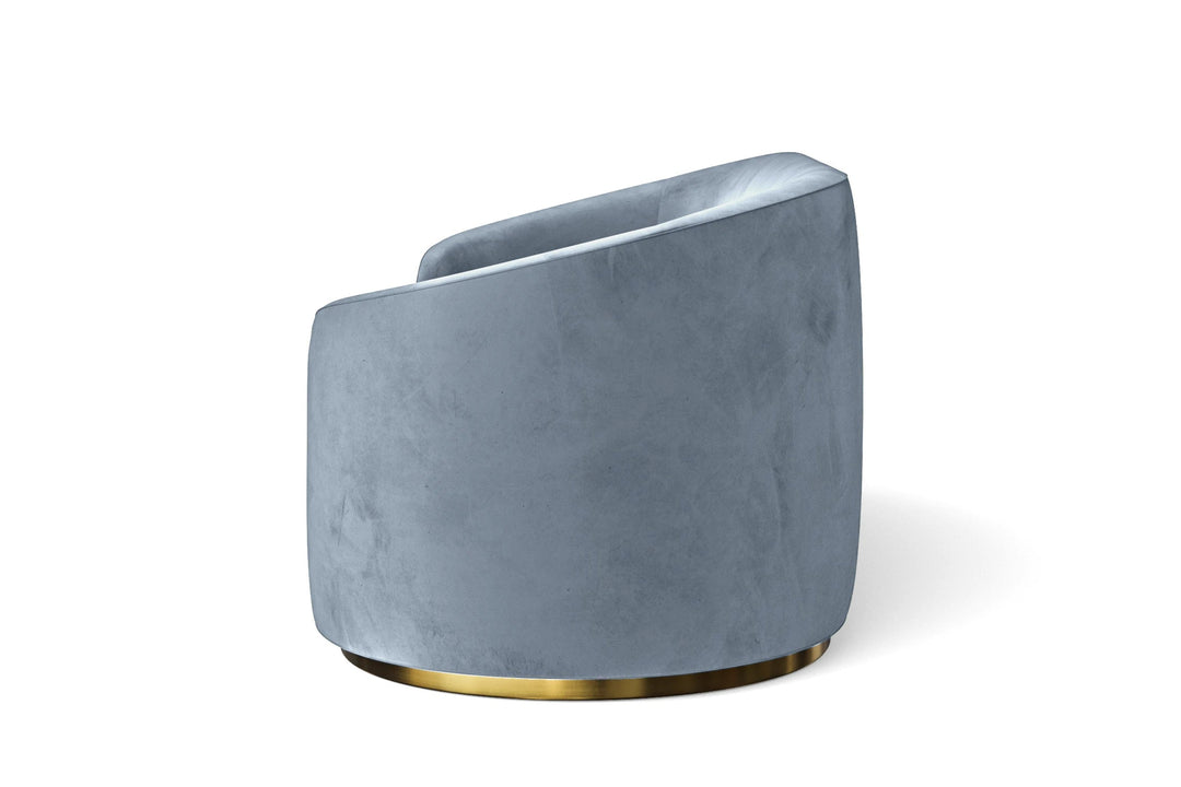 LIVELUSSO Armchair Livorno Armchair Baby Blue Velvet