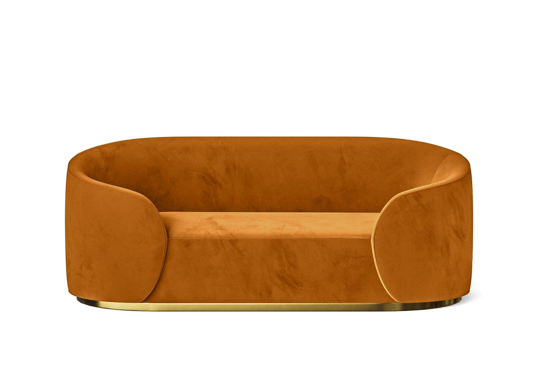 LIVELUSSO Sofa Livorno 2 Seater Sofa Gold Velvet