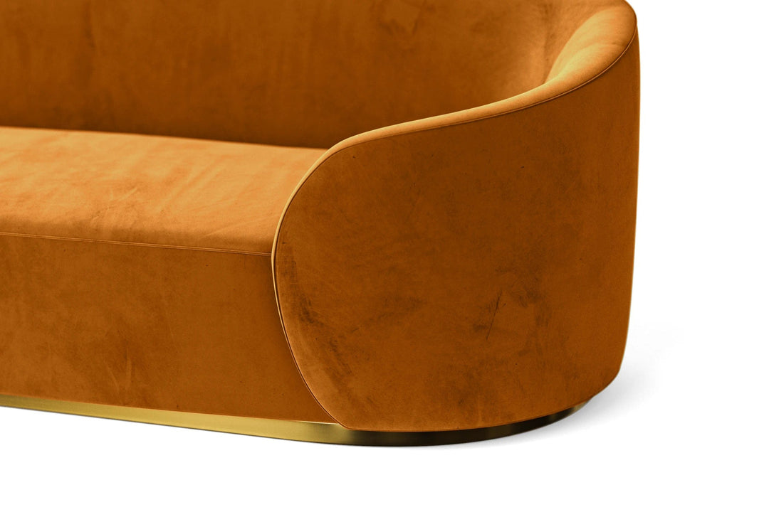 LIVELUSSO Sofa Livorno 2 Seater Sofa Gold Velvet