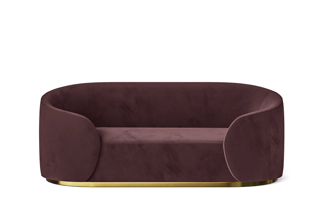 LIVELUSSO Sofa Livorno 2 Seater Sofa Grape Velvet