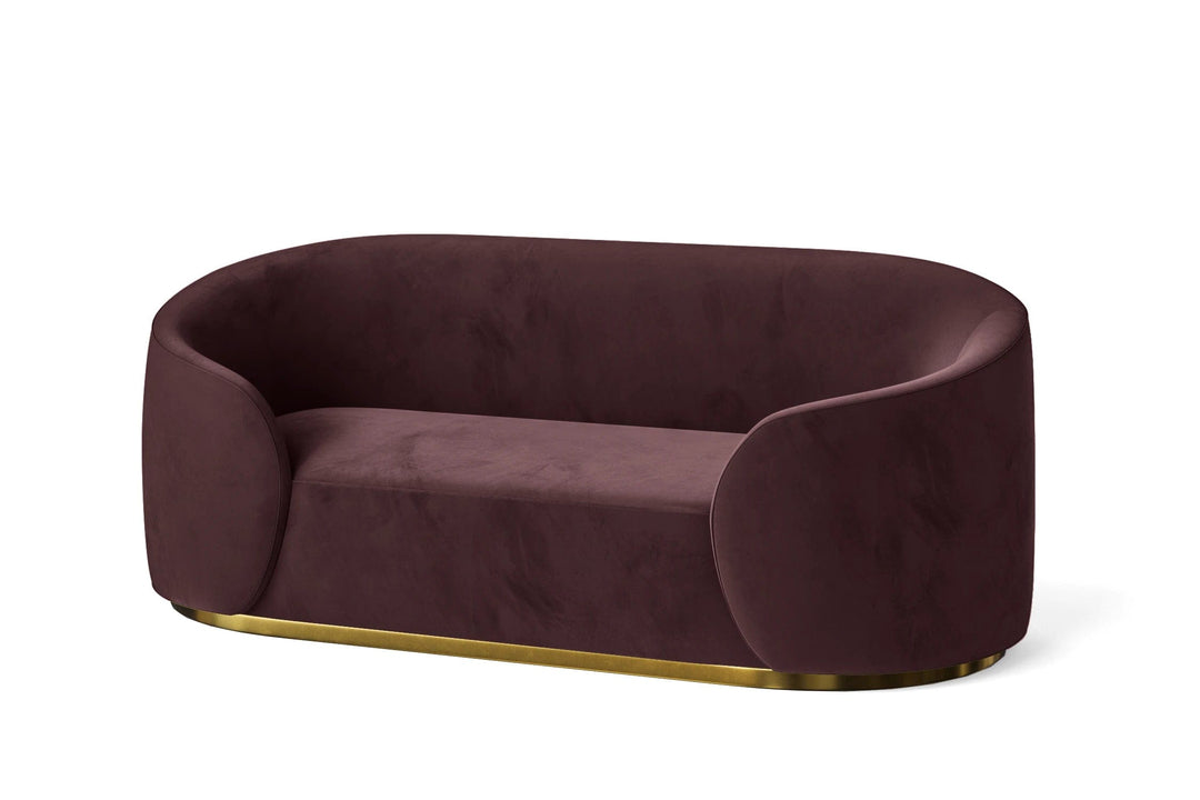 LIVELUSSO Sofa Livorno 2 Seater Sofa Grape Velvet