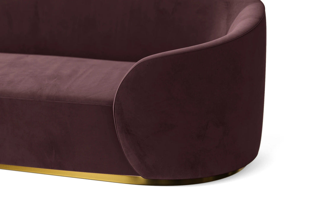 LIVELUSSO Sofa Livorno 2 Seater Sofa Grape Velvet