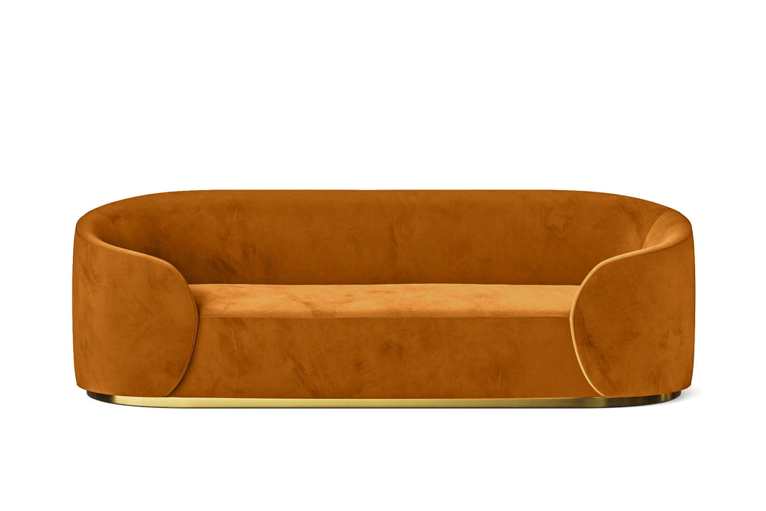 LIVELUSSO Sofa Livorno 3 Seater Sofa Gold Velvet