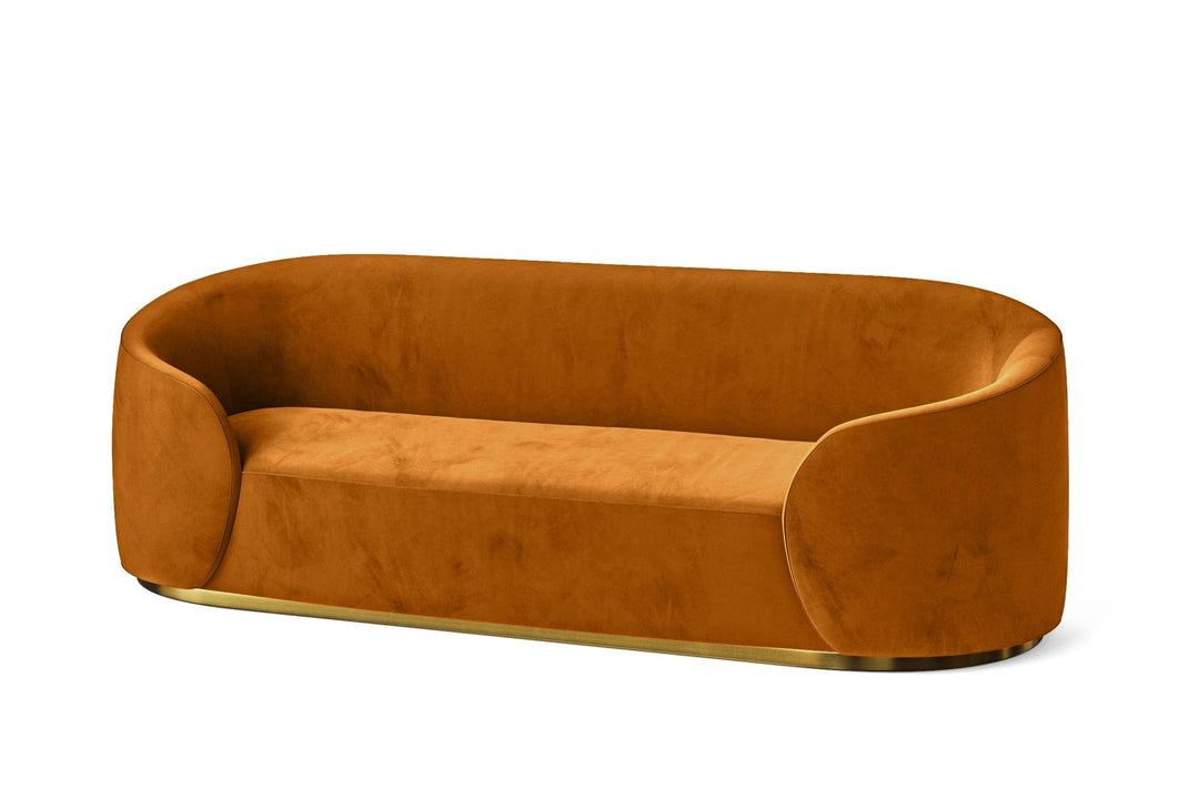 LIVELUSSO Sofa Livorno 3 Seater Sofa Gold Velvet