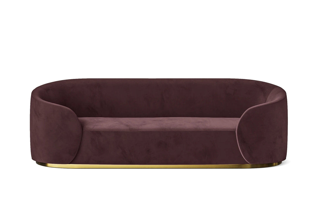 LIVELUSSO Sofa Livorno 3 Seater Sofa Grape Velvet