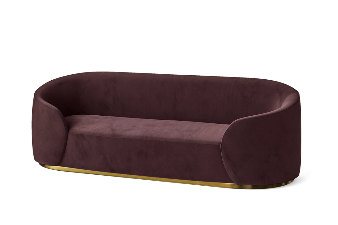 LIVELUSSO Sofa Livorno 3 Seater Sofa Grape Velvet