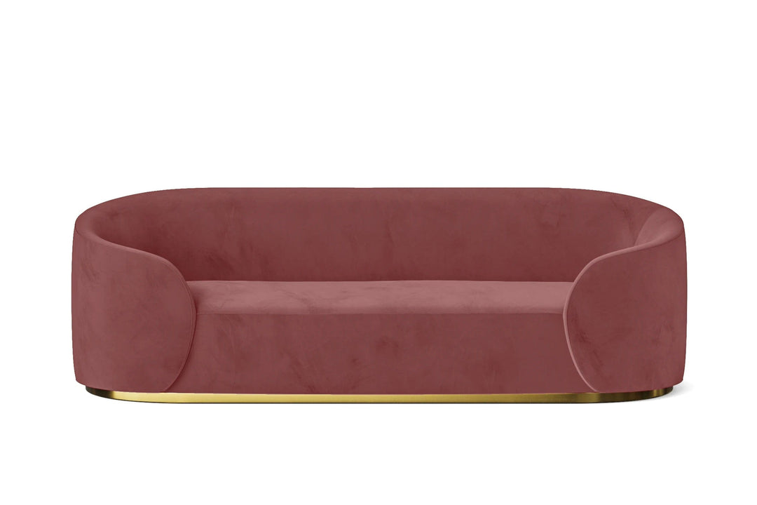 LIVELUSSO Sofa Livorno 3 Seater Sofa Pink Velvet