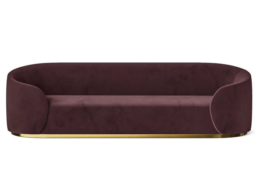 LIVELUSSO Sofa Livorno 4 Seater Sofa Grape Velvet