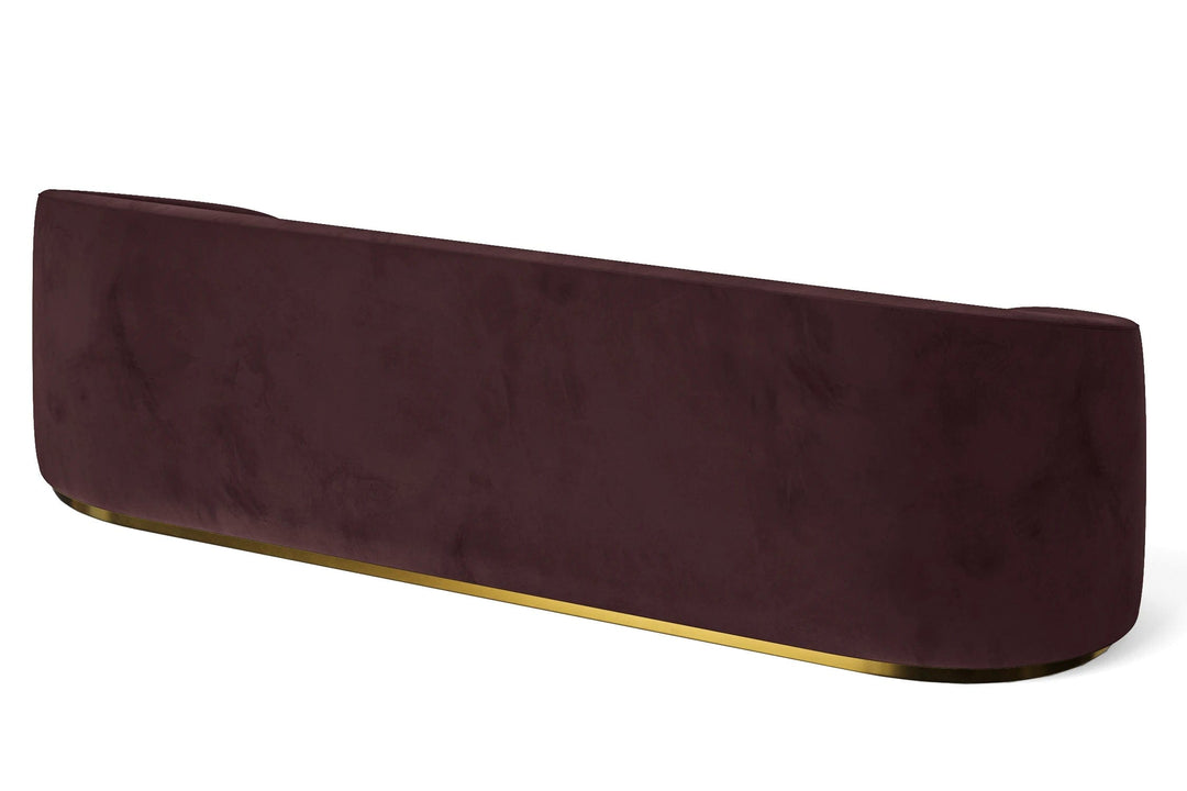 LIVELUSSO Sofa Livorno 4 Seater Sofa Grape Velvet