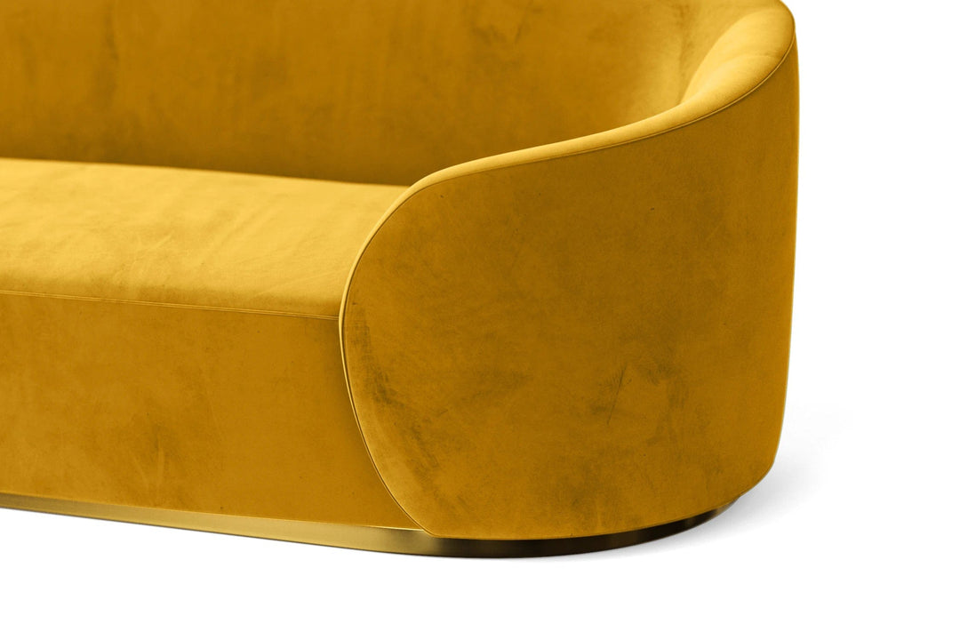 LIVELUSSO Sofa Livorno 4 Seater Sofa Yellow Velvet