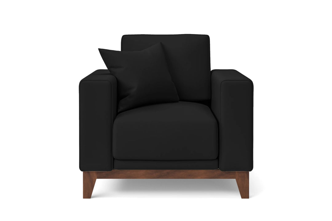 LIVELUSSO Armchair Lucca Armchair Black Leather