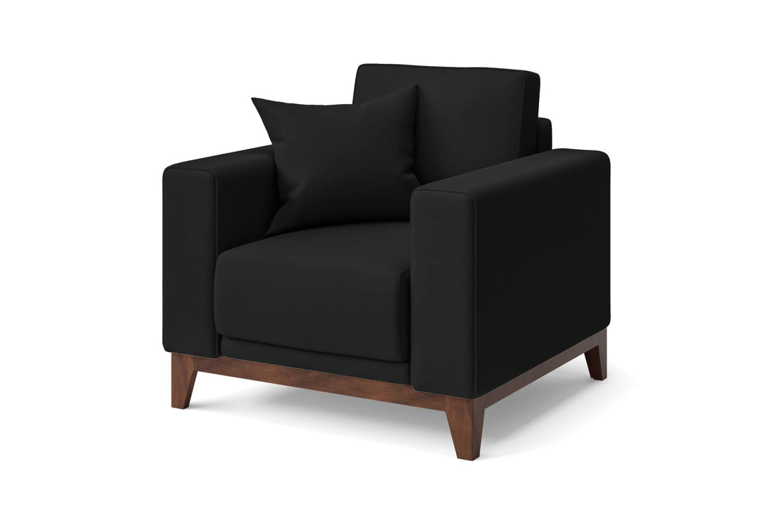 LIVELUSSO Armchair Lucca Armchair Black Leather