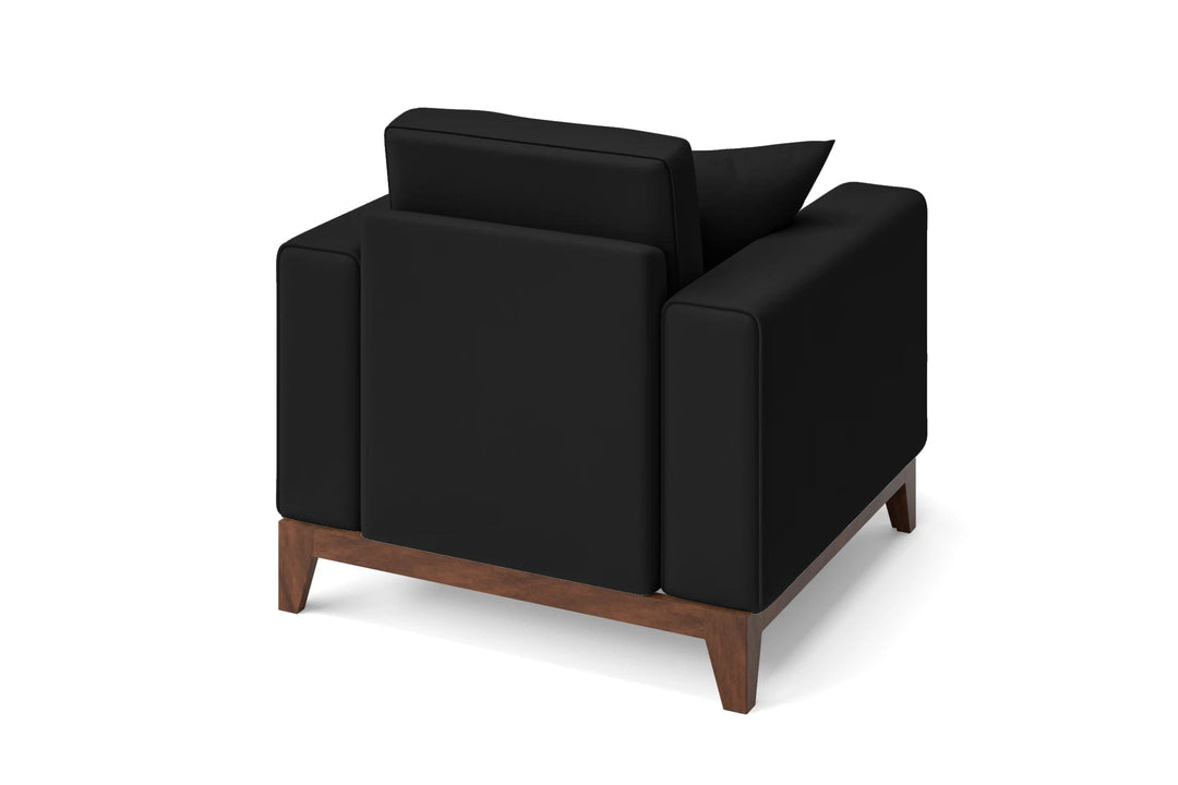 LIVELUSSO Armchair Lucca Armchair Black Leather