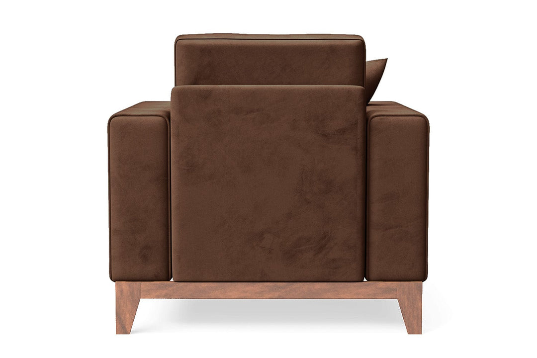 LIVELUSSO Armchair Lucca Armchair Coffee Brown Velvet