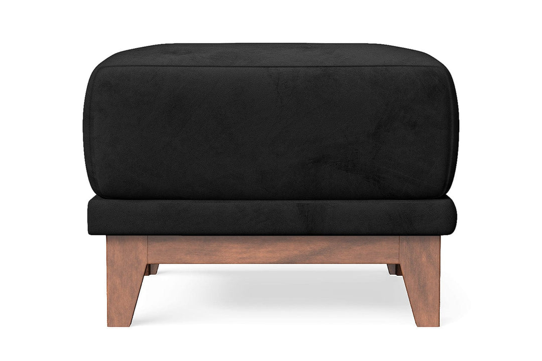 LIVELUSSO Ottoman Lucca Ottoman Black Velvet