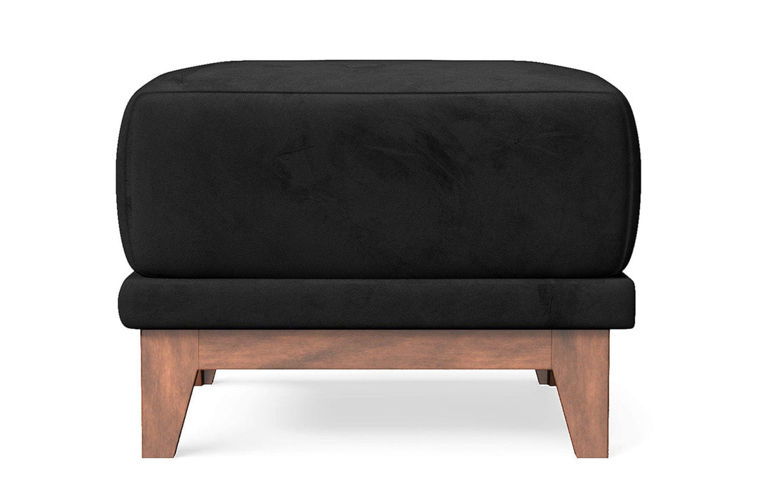 LIVELUSSO Ottoman Lucca Ottoman Black Velvet