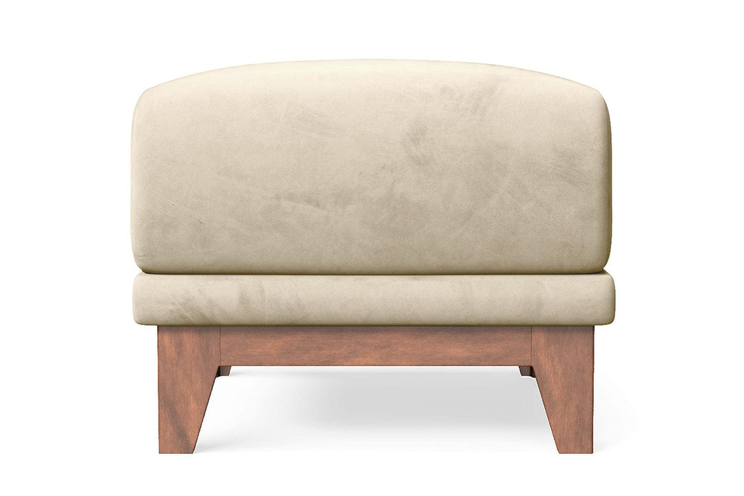 LIVELUSSO Ottoman Lucca Ottoman Cream Velvet