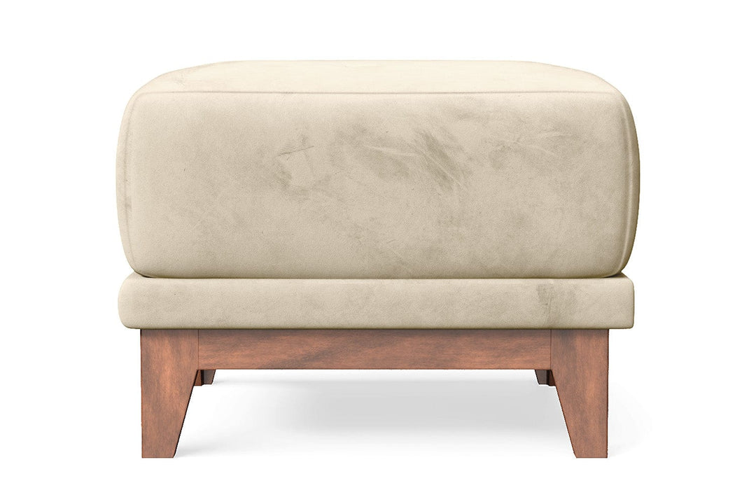 LIVELUSSO Ottoman Lucca Ottoman Cream Velvet