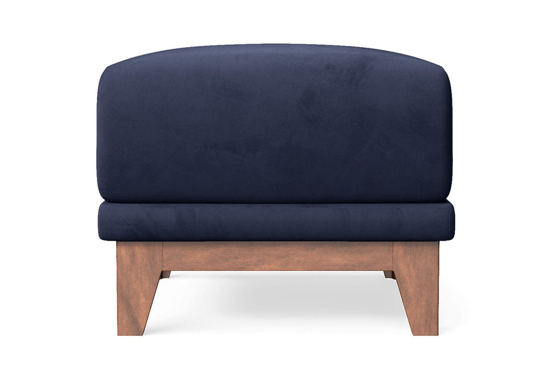 LIVELUSSO Ottoman Lucca Ottoman Dark Blue Velvet