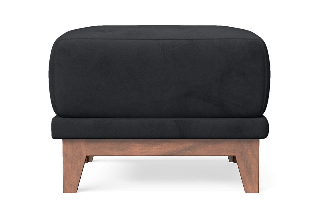 LIVELUSSO Ottoman Lucca Ottoman Dark Grey Velvet