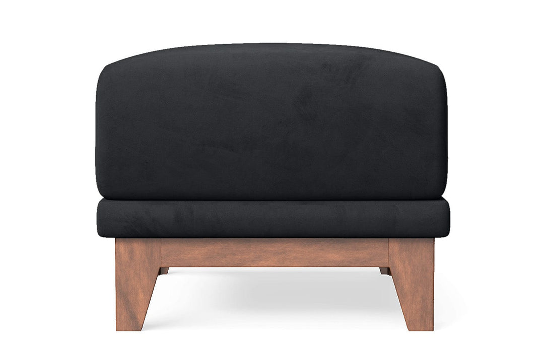 LIVELUSSO Ottoman Lucca Ottoman Dark Grey Velvet