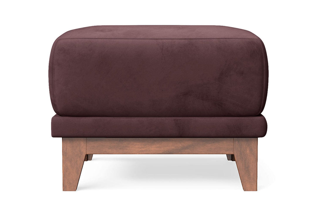 LIVELUSSO Ottoman Lucca Ottoman Grape Velvet