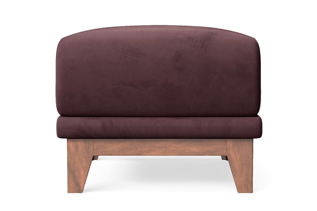 LIVELUSSO Ottoman Lucca Ottoman Grape Velvet