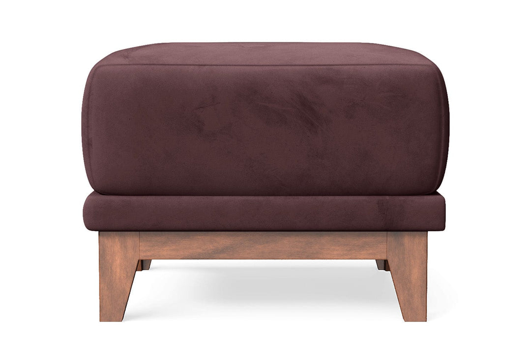 LIVELUSSO Ottoman Lucca Ottoman Grape Velvet