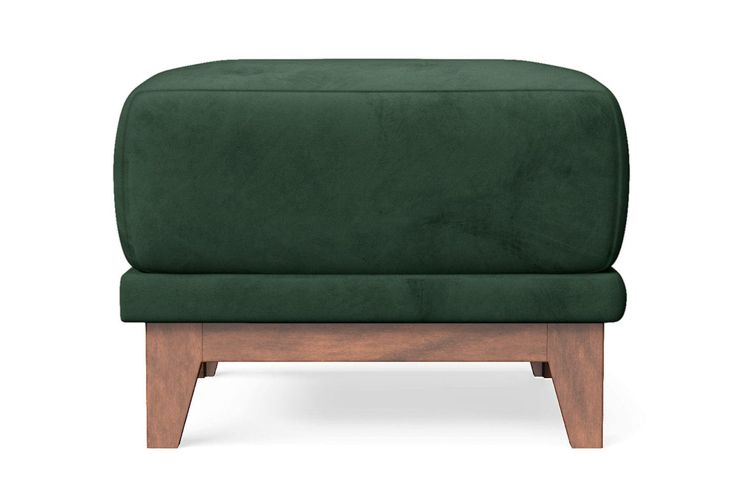 LIVELUSSO Ottoman Lucca Ottoman Green Velvet