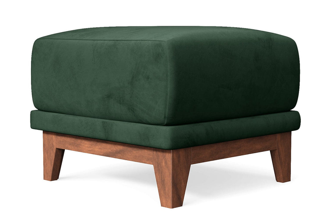 LIVELUSSO Ottoman Lucca Ottoman Green Velvet