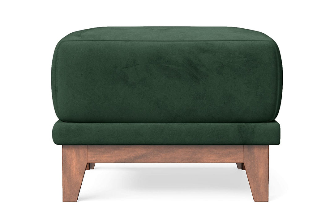 LIVELUSSO Ottoman Lucca Ottoman Green Velvet